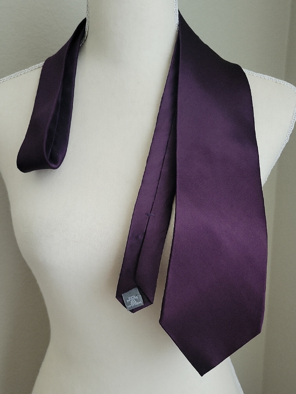 Stafford Executive Silk Deep Plum Tie With Subtle Sheen